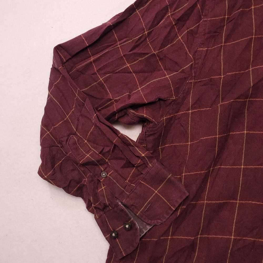 Haggar Haggar Windowpane Flannel Long Sleeve Shir… - image 5