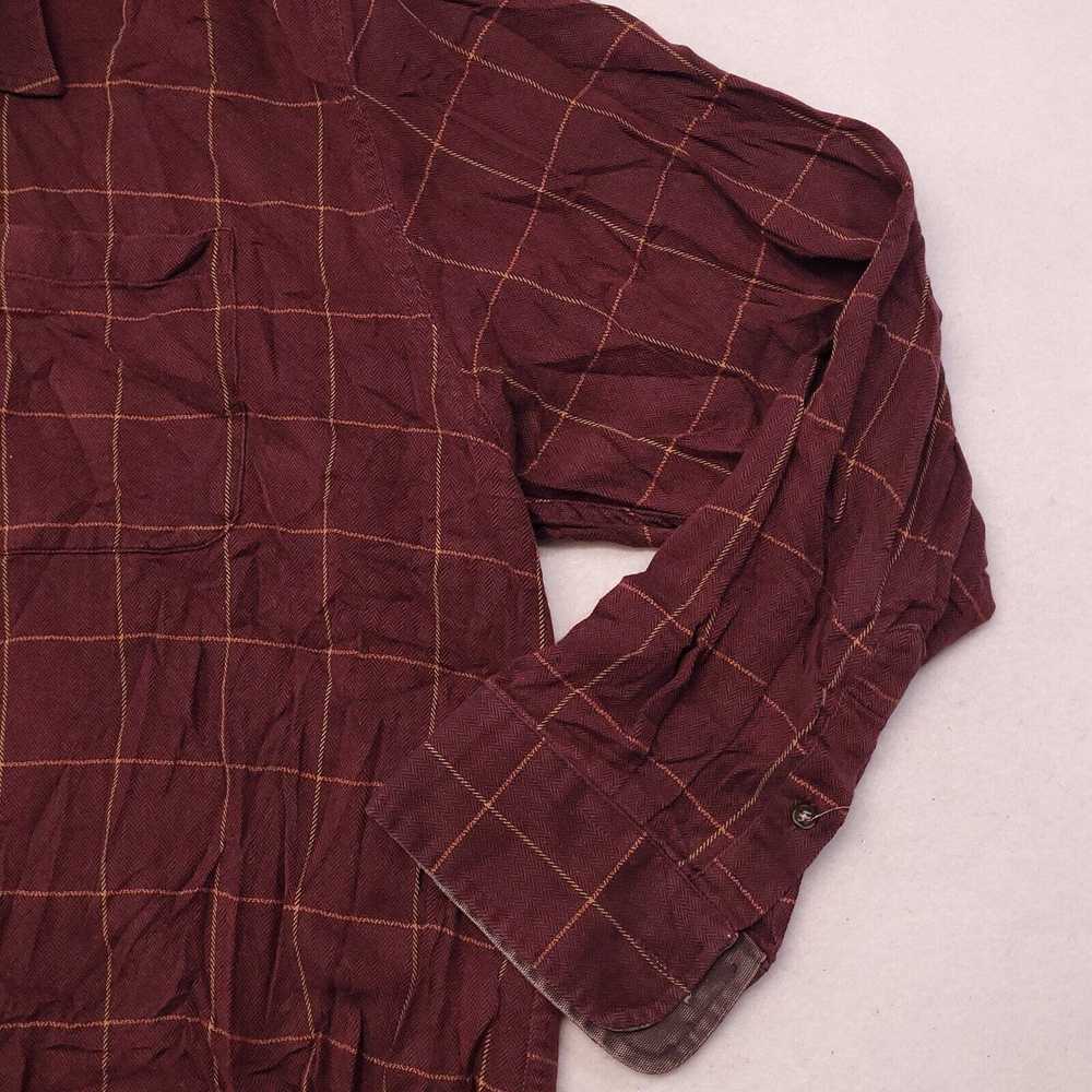 Haggar Haggar Windowpane Flannel Long Sleeve Shir… - image 6