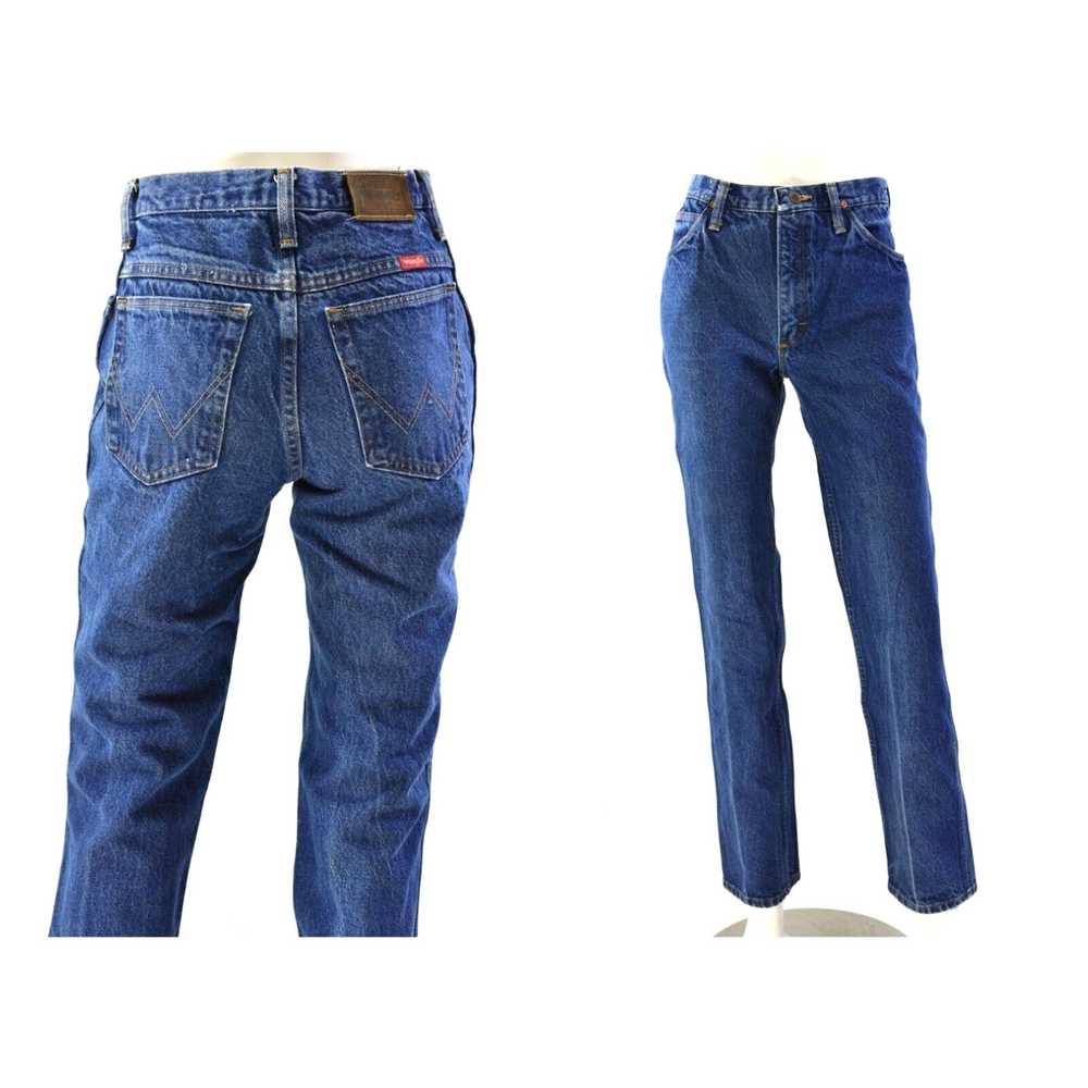 Wrangler 80s Vintage Wrangler Jeans Dark Wash Hig… - image 1