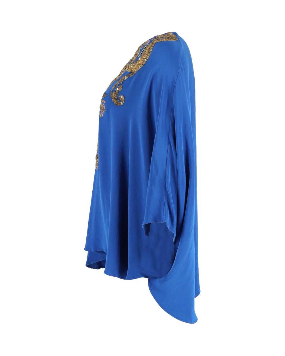 Emilio Pucci Blue Silk Embellished Blouse by Emil… - image 2