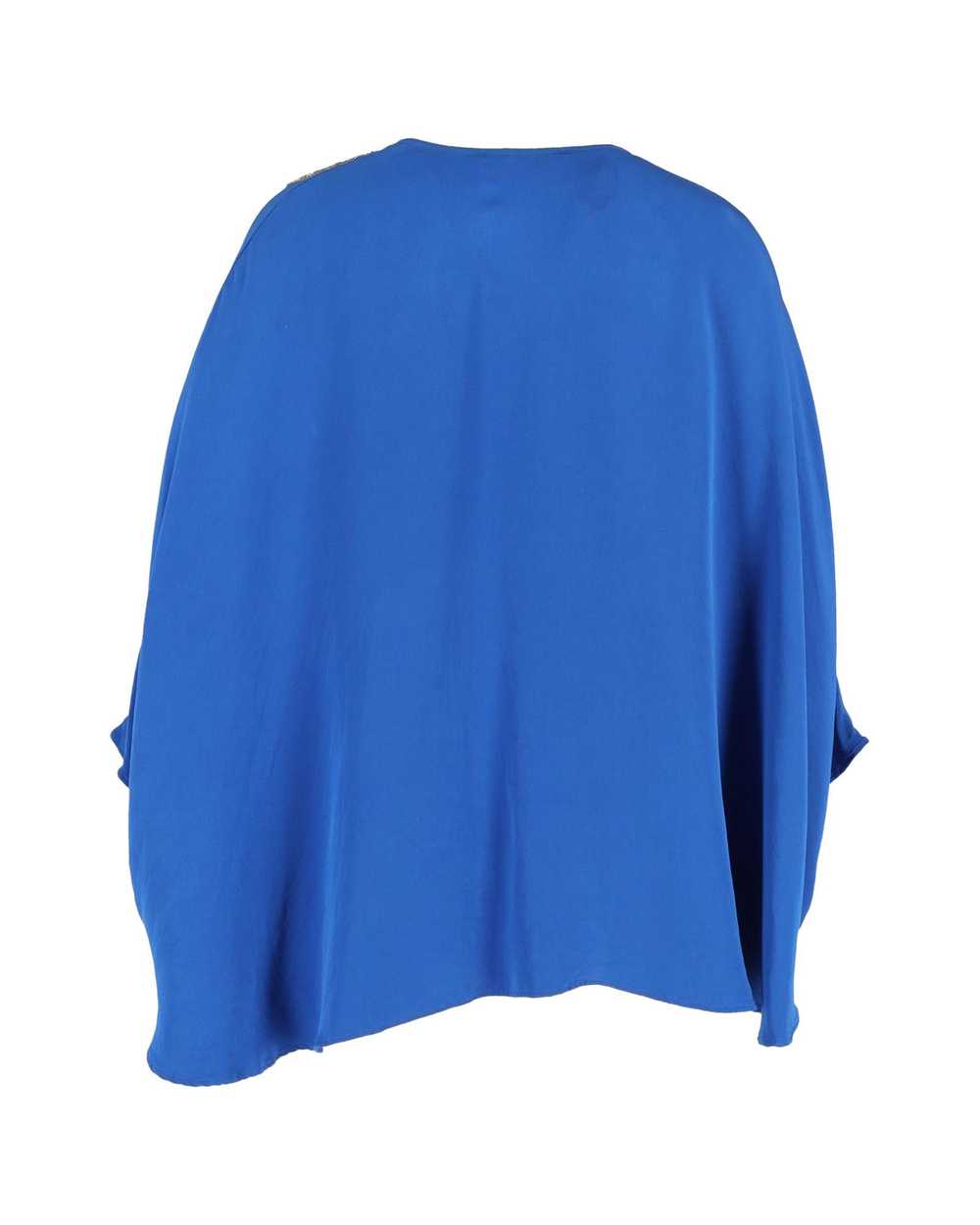 Emilio Pucci Blue Silk Embellished Blouse by Emil… - image 3