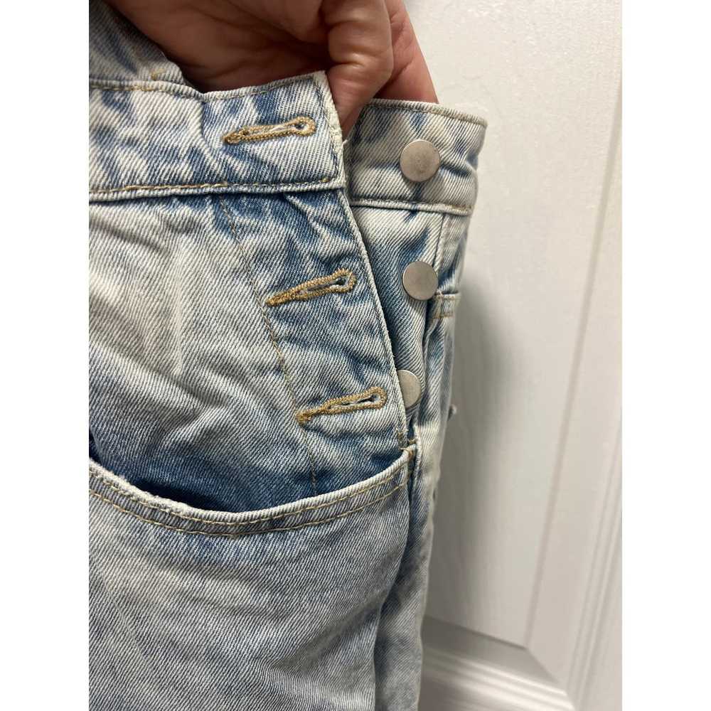 Forever 21 Light Wash Denim Skirt Overalls size 2… - image 3