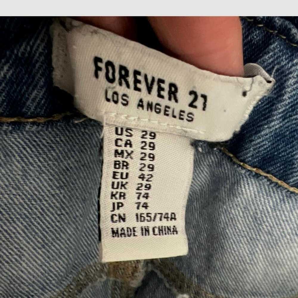 Forever 21 Light Wash Denim Skirt Overalls size 2… - image 8
