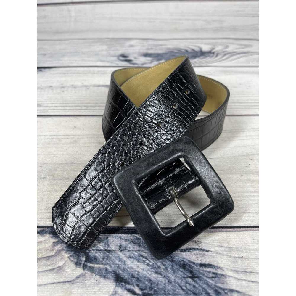 Other Leatherock Black Leather Embossed Belt Size… - image 6