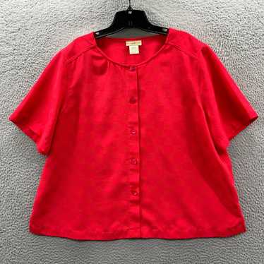 Vintage TRAVELSMITH Shirt Womens XL Button Up Blo… - image 1