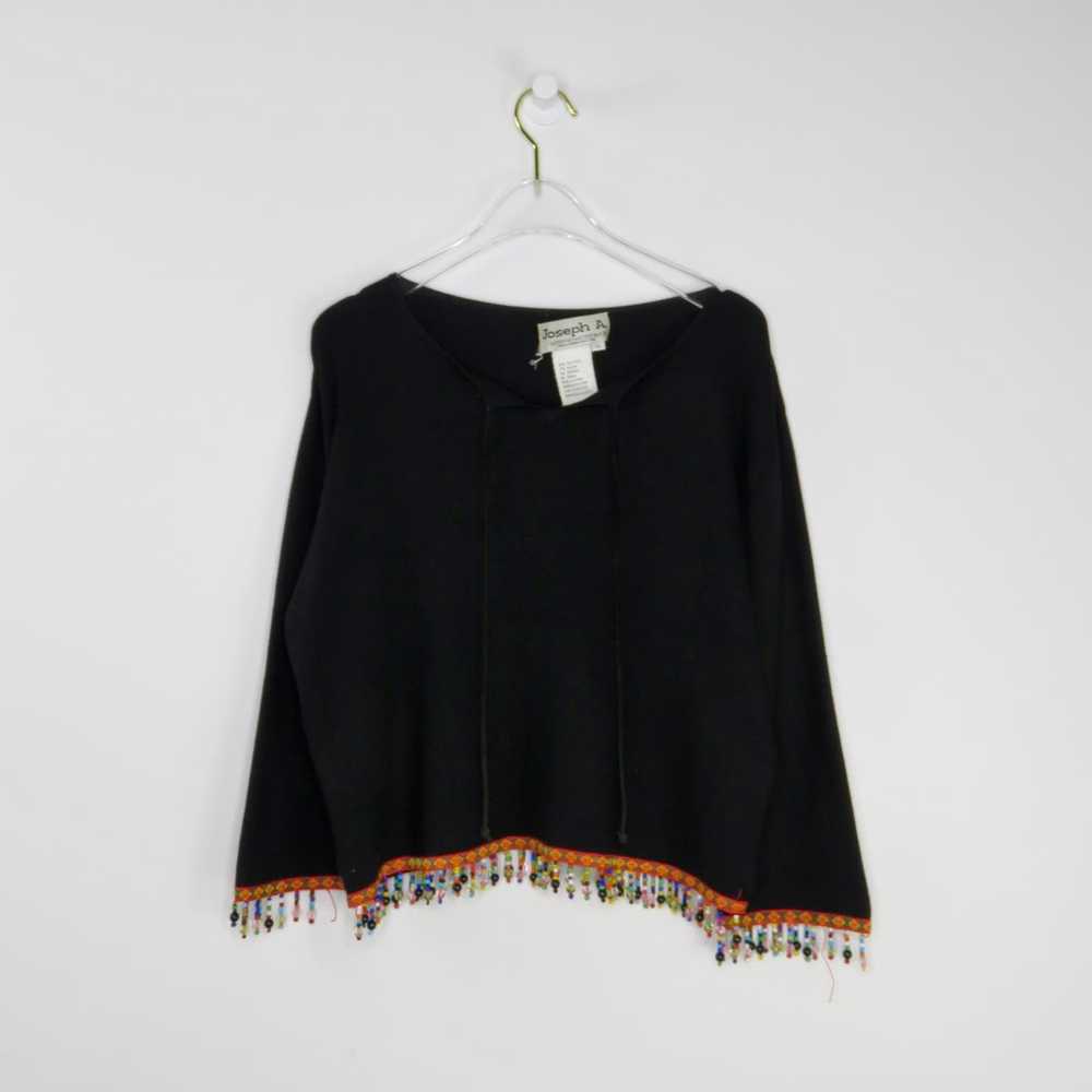 Vintage 1990s Vintage Sweater with Tribal Beaded … - image 4