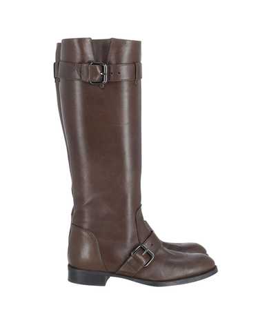 Tod's Classic Brown Leather Calf-Length Boots by T