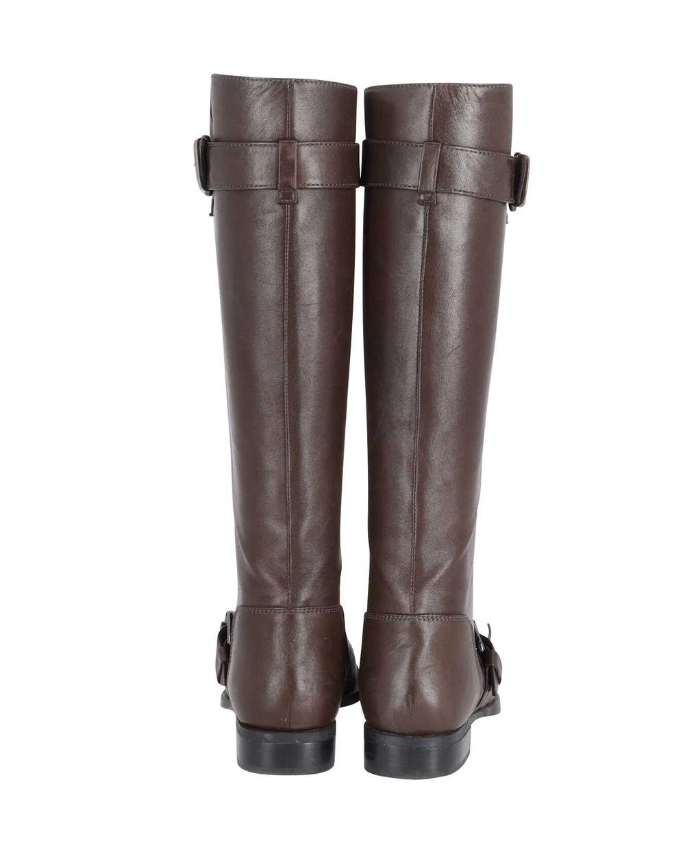 Tod's Classic Brown Leather Calf-Length Boots by … - image 4
