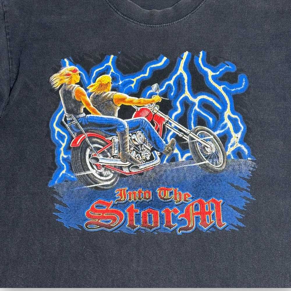 Streetwear × Vintage VTG 90s Biker Motorcycle gra… - image 2