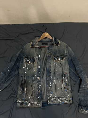 Amiri Amiri Paint Splattered Denim Jacket - image 1