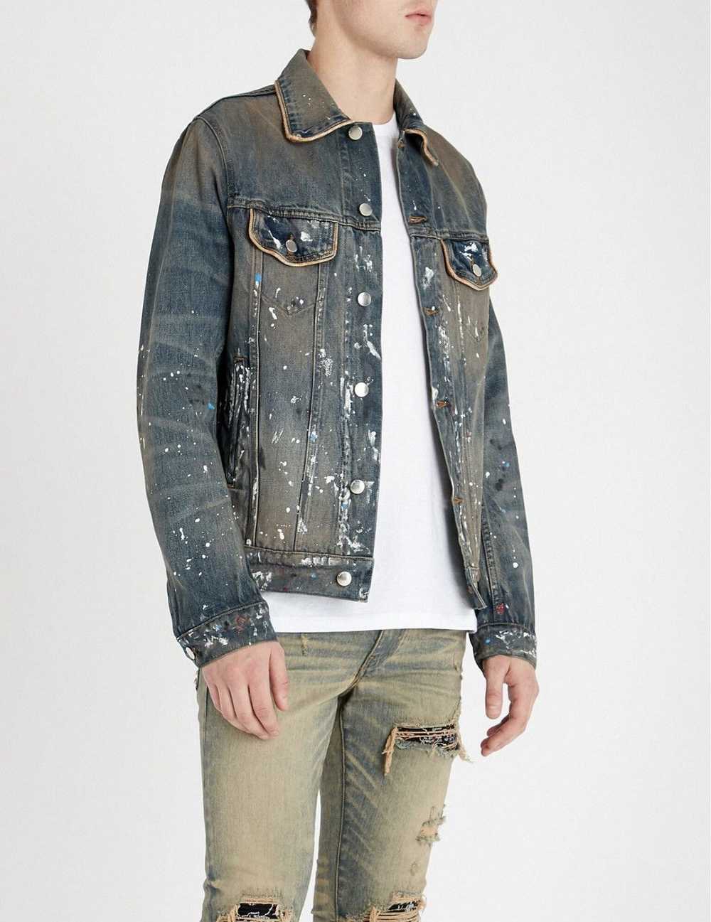 Amiri Amiri Paint Splattered Denim Jacket - image 8