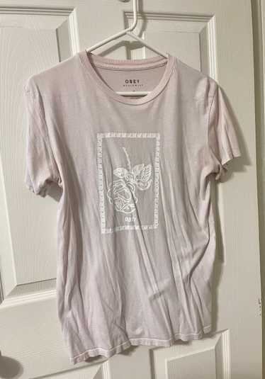 Obey × Streetwear Obey Rose Light Pink T-Shirt