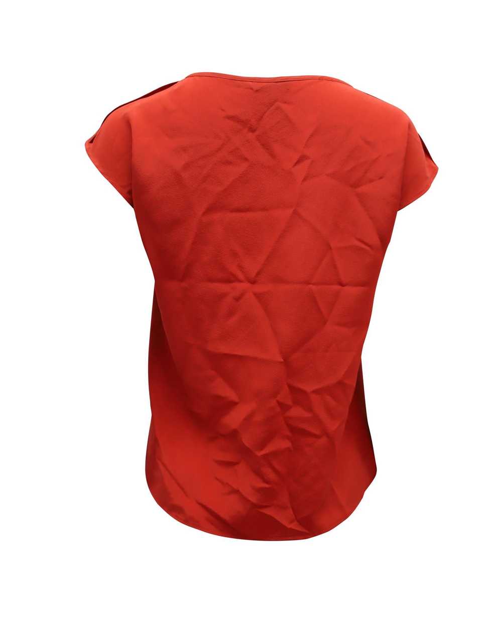 Escada Red Silk Cap-Sleeve Blouse by Escada - image 2