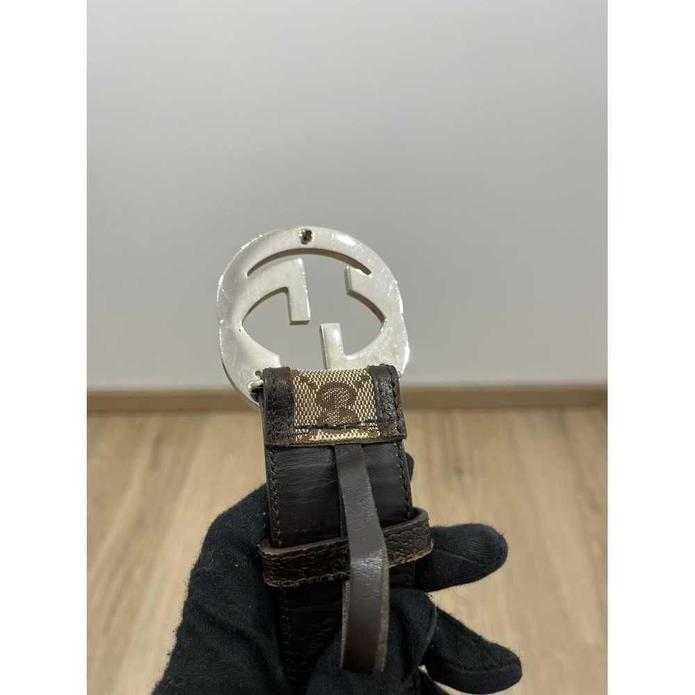 Gucci Interlocking Buckle cloth belt - image 6