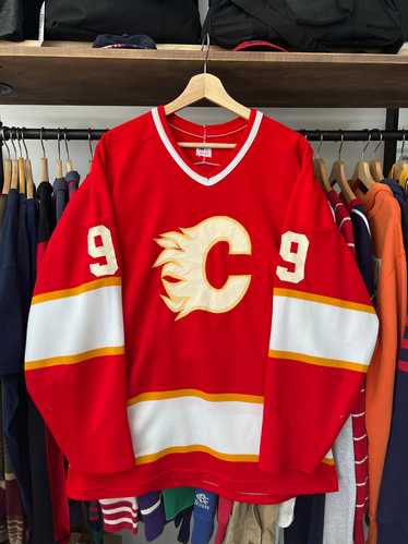 Vintage 80s Calgary Flames Hockey Jersey Size Medi