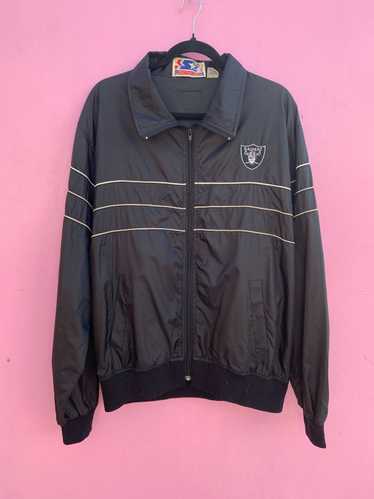 1990S RAIDERS ZIP UP NYLON WINDBREAKER THREE STRIP