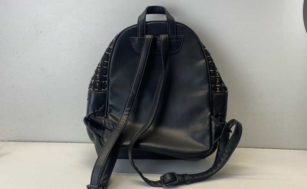 Badgley Mischka Studded Tweed Mini Backpack Black - image 4