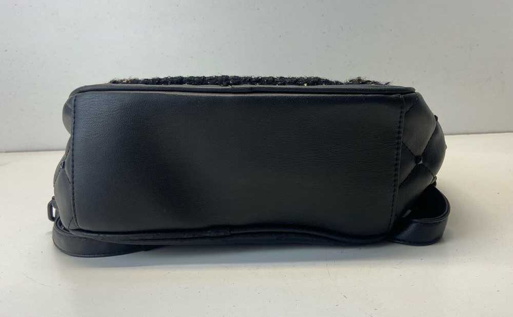 Badgley Mischka Studded Tweed Mini Backpack Black - image 5