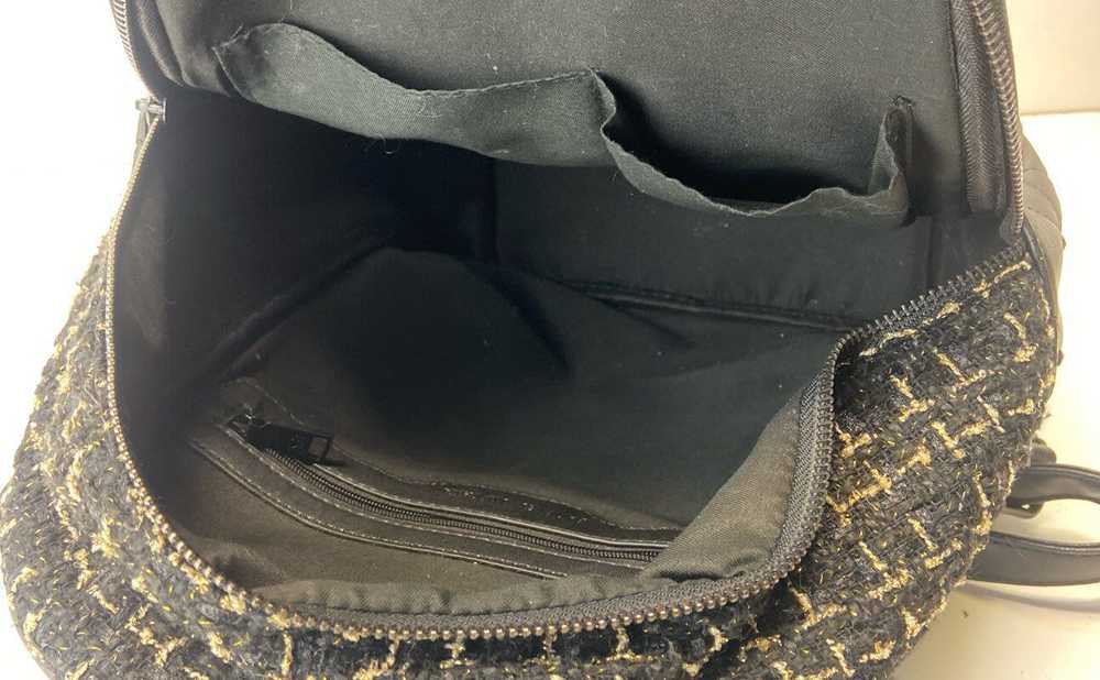 Badgley Mischka Studded Tweed Mini Backpack Black - image 6