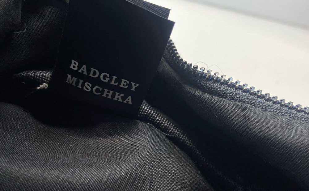 Badgley Mischka Studded Tweed Mini Backpack Black - image 7