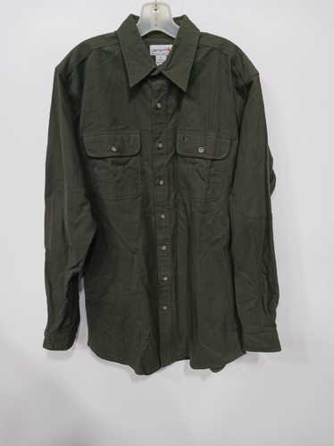 Carhartt Men's Carhart Green Button Up Shirt Size… - image 1