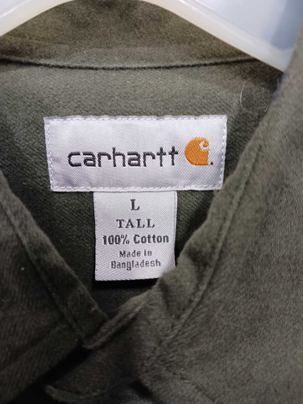 Carhartt Men's Carhart Green Button Up Shirt Size… - image 3