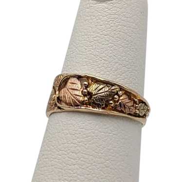 10k 12k Black Hills Gold Ring Multi-tone Gold Bla… - image 1