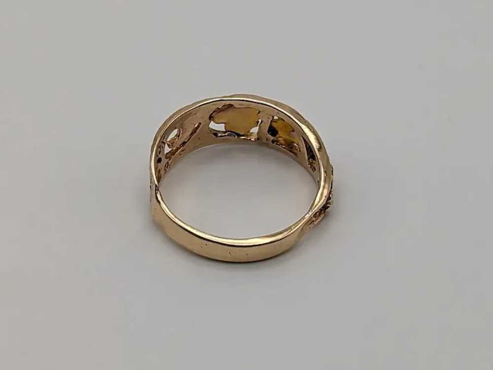 10k 12k Black Hills Gold Ring Multi-tone Gold Bla… - image 4