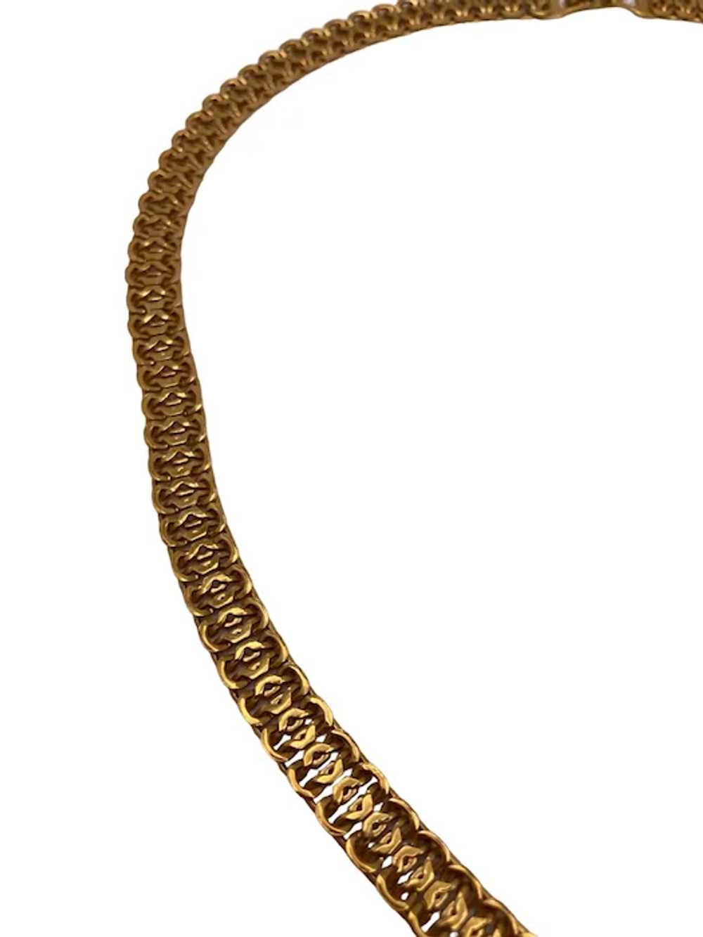 Vintage Napier Gold Tone Chevron Necklace - image 6