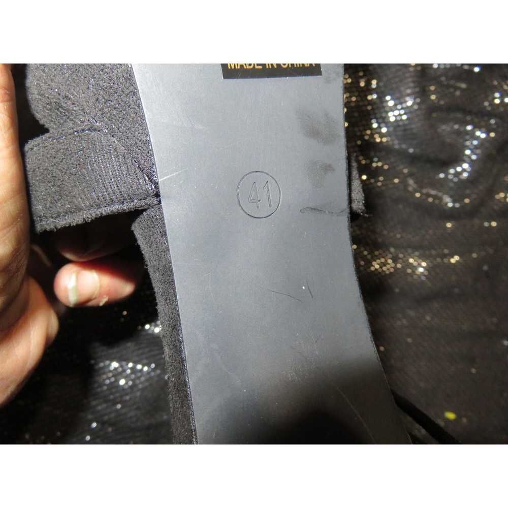 Other Black Suede Leather Platform Ankle Strap Ch… - image 6