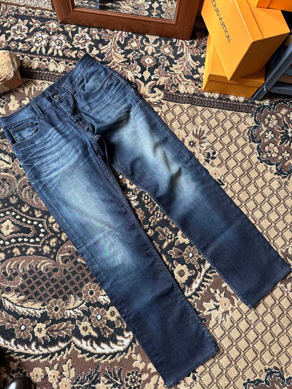 Gucci GUCCI denim LEATHER Logo Jeans Pants - image 7