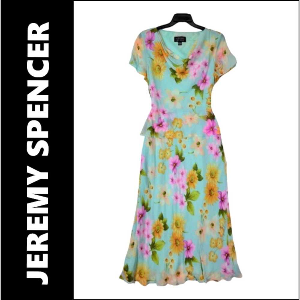 Vintage Spenser Jeremy Multicolored Long Dress Si… - image 1