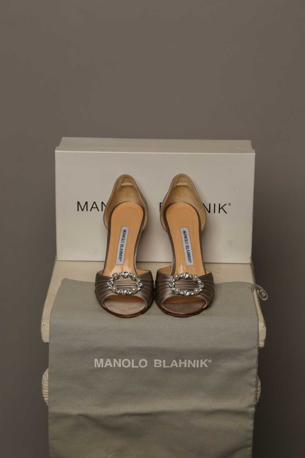 Manolo Blahnik MANOLO BLAHNIK Silver Sandals - image 4