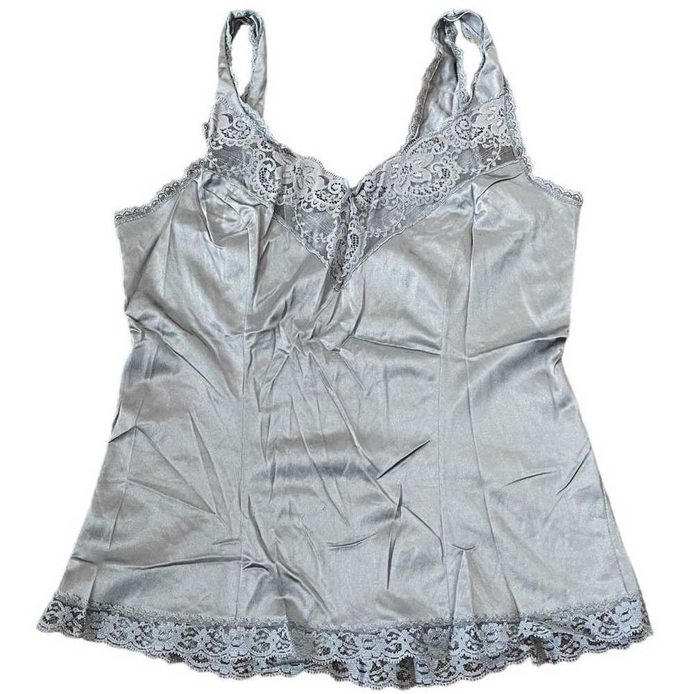 Other Women's Vintage Cami Slip Top with Lace Tri… - image 1