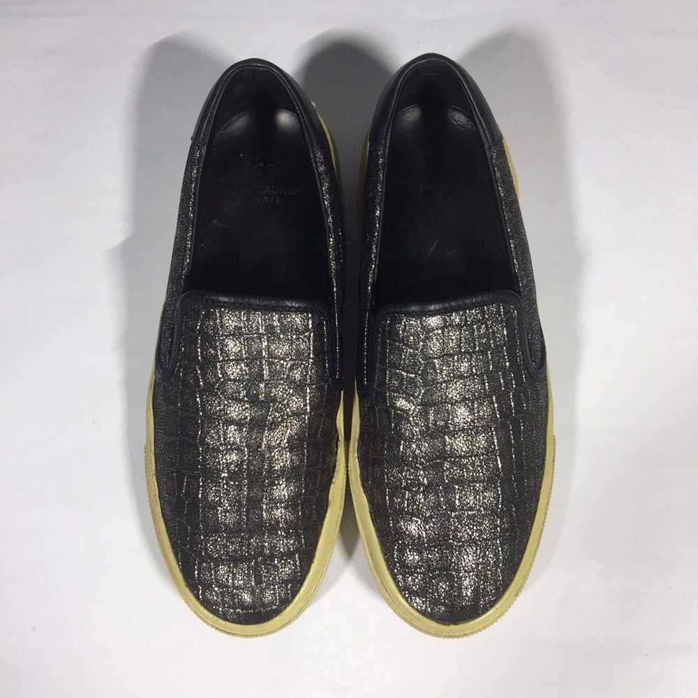 Saint Laurent Paris Snakeskin Slip Ons - image 4