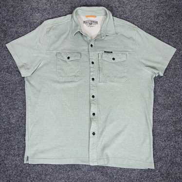 Streetwear Field & Stream Shirt Mens XL Green Sho… - image 1