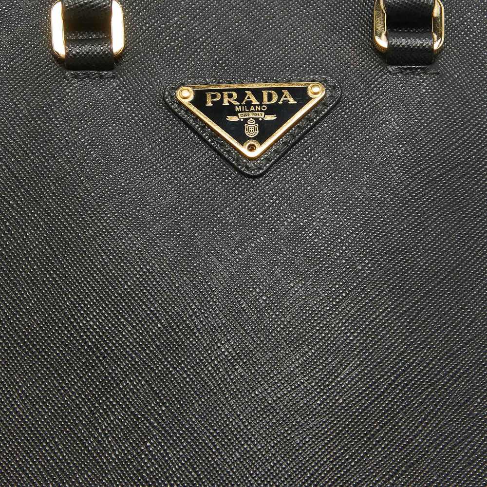 Prada PRADA Black Saffiano Lux Leather Small Tote - image 7