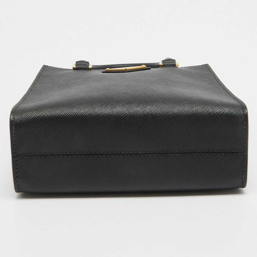 Prada PRADA Black Saffiano Lux Leather Small Tote - image 8