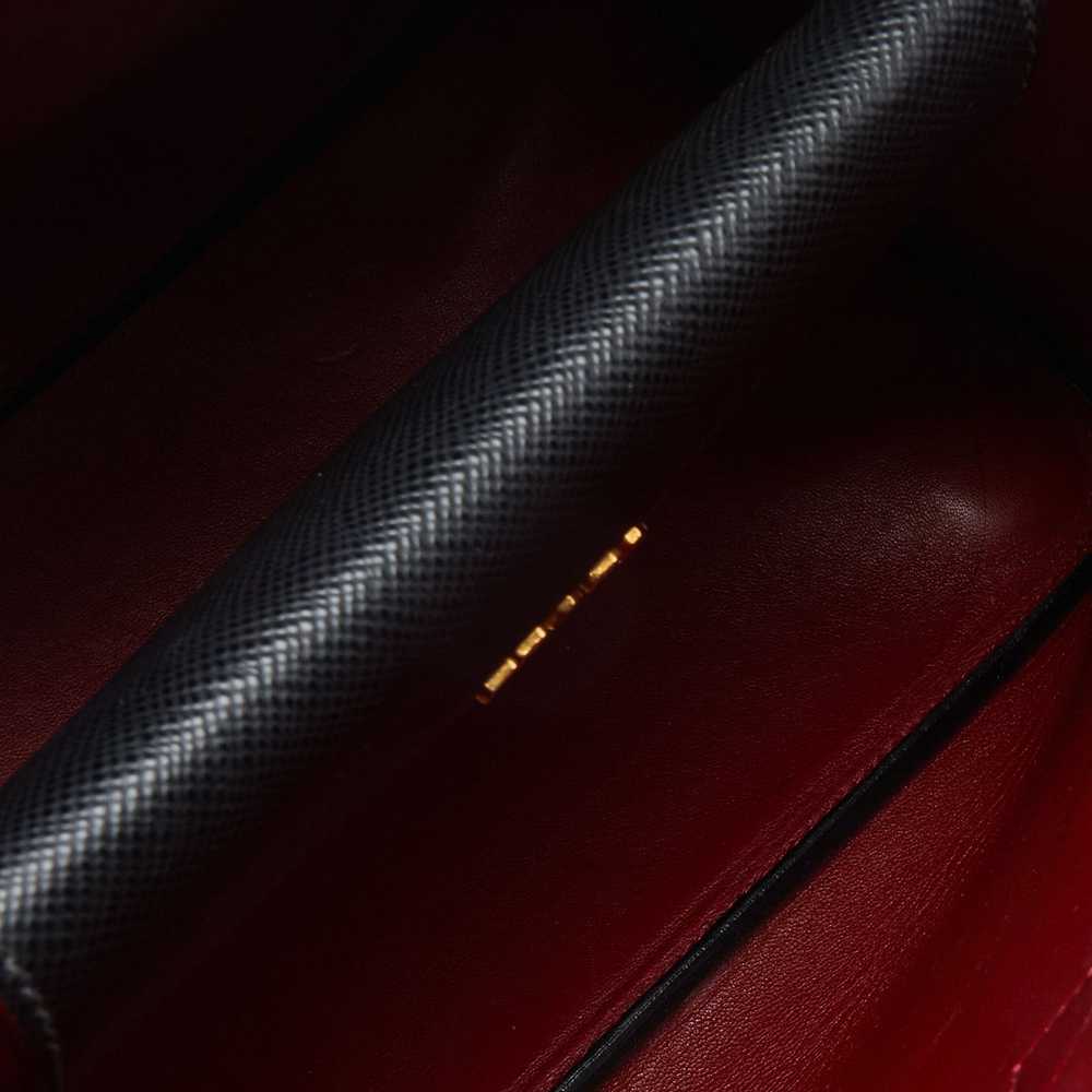 Prada PRADA Black Saffiano Cuir Leather Small Dou… - image 8