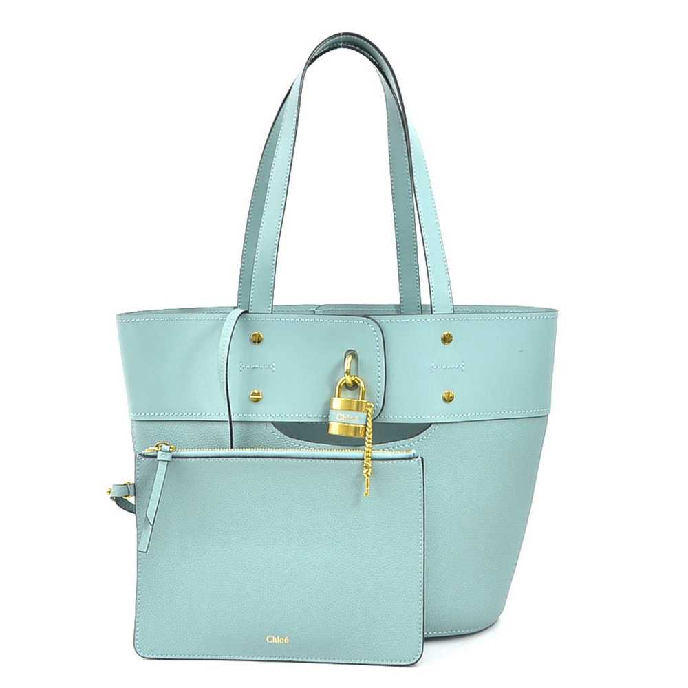 Chloe Chloé Chloe Shoulder Bag Leather Light Blue… - image 1