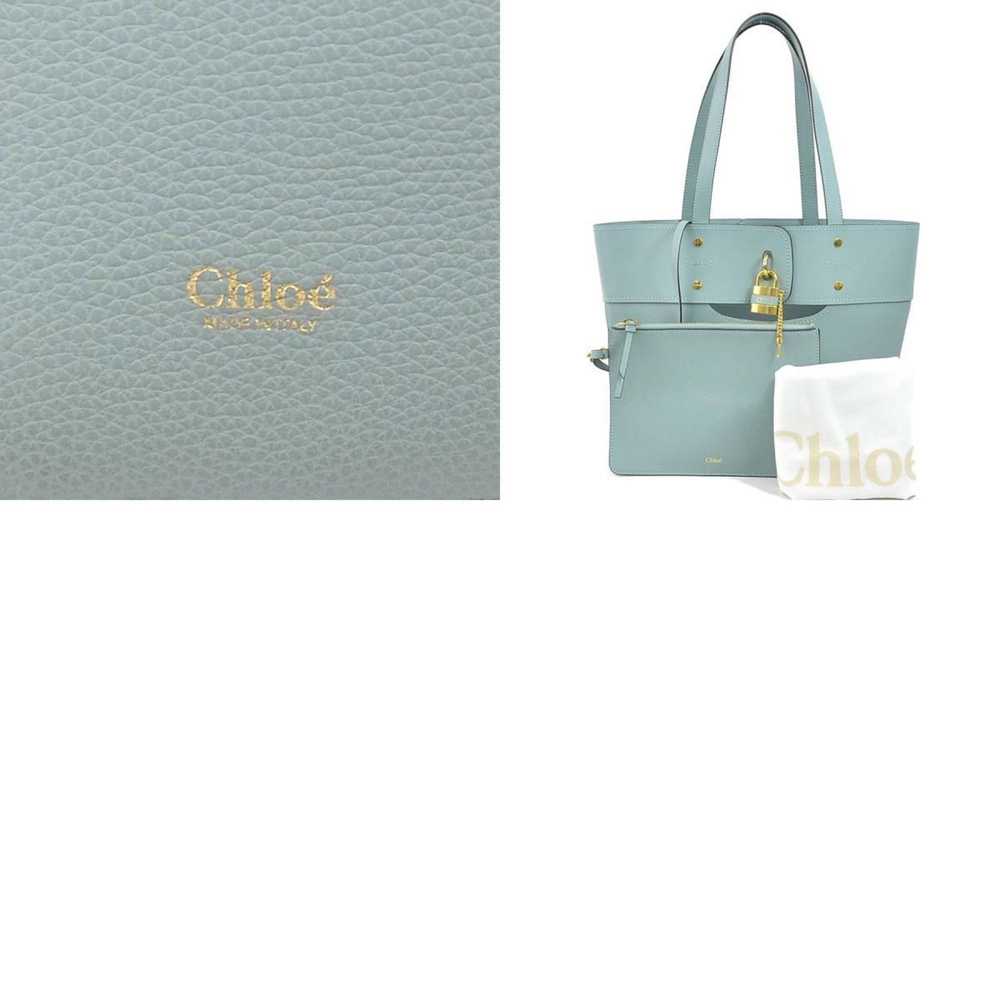 Chloe Chloé Chloe Shoulder Bag Leather Light Blue… - image 5