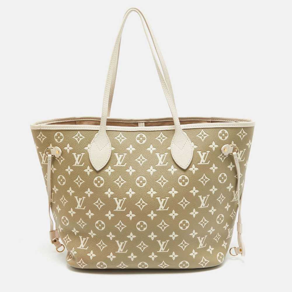 Louis Vuitton LOUIS VUITTON Beige/Khaki Green Mon… - image 1