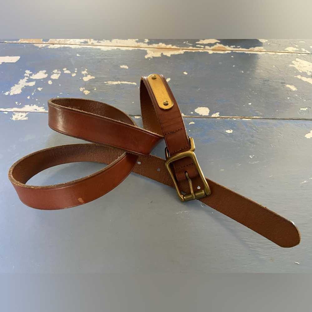 Ralph Lauren VTG Ralph Lauren Leather Belt 1” thi… - image 1