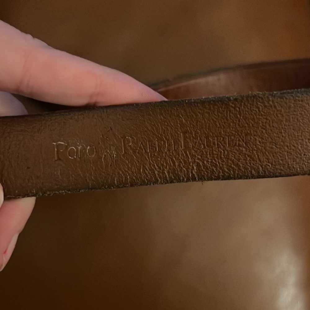 Ralph Lauren VTG Ralph Lauren Leather Belt 1” thi… - image 4