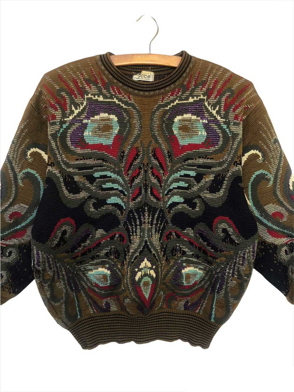 Coloured Cable Knit Sweater × Navajo × Yoshiyuki … - image 3