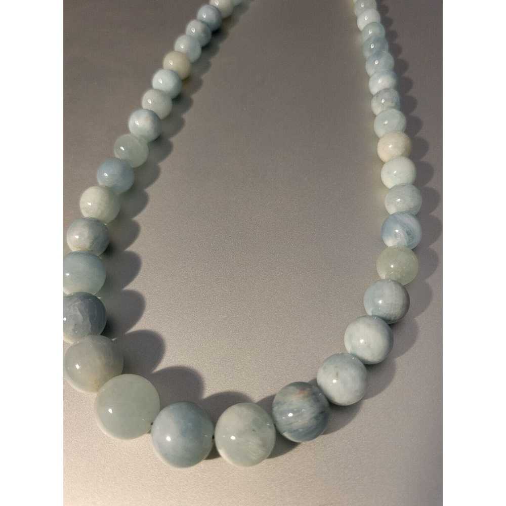 Other Sterling Silver Auquamarine Beaded NECKLACE - image 4