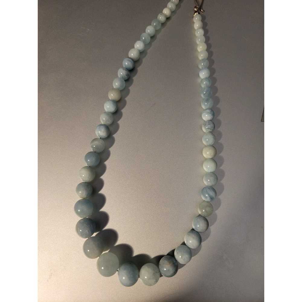 Other Sterling Silver Auquamarine Beaded NECKLACE - image 5
