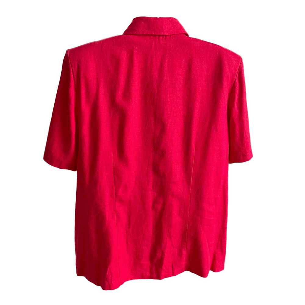 Vintage Vintage DressBarn Woman Red Linen Blouse … - image 2