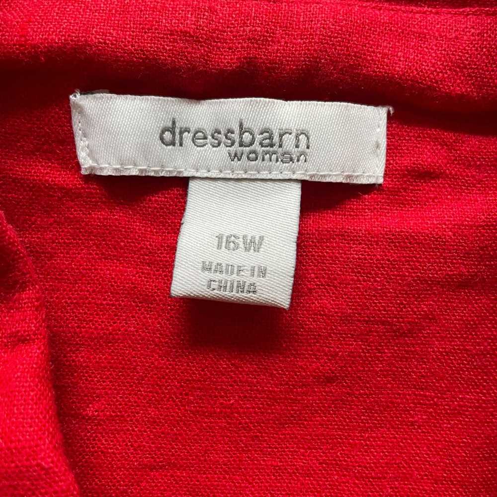 Vintage Vintage DressBarn Woman Red Linen Blouse … - image 4