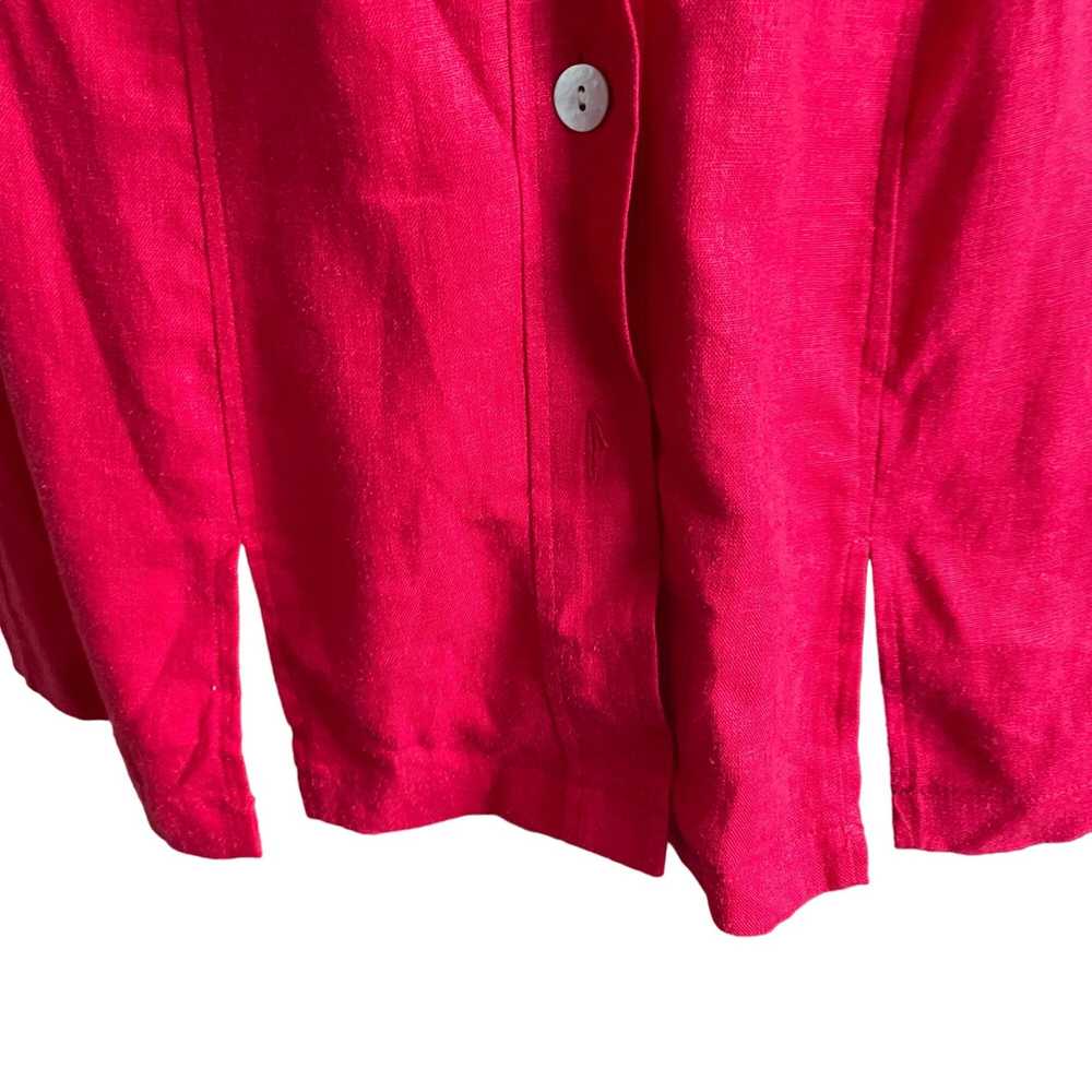 Vintage Vintage DressBarn Woman Red Linen Blouse … - image 5